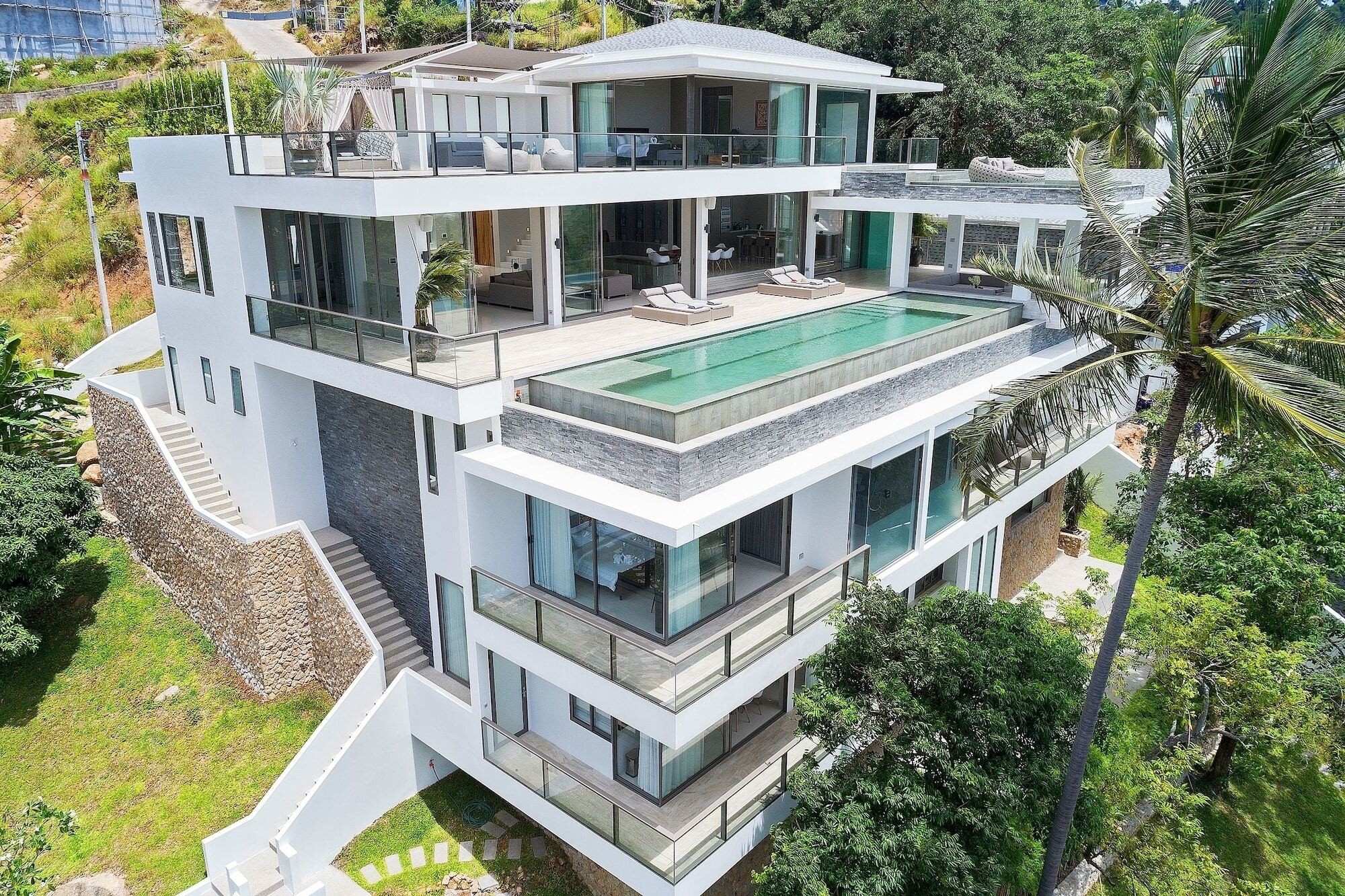 Villa One - New Luxury Sea View Villa Чавенг Экстерьер фото